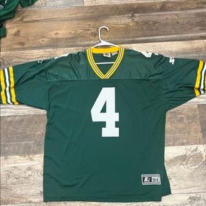 Brett Farve of Green Bay Packers Green Football Jersey # 4 size 54 Starter XL